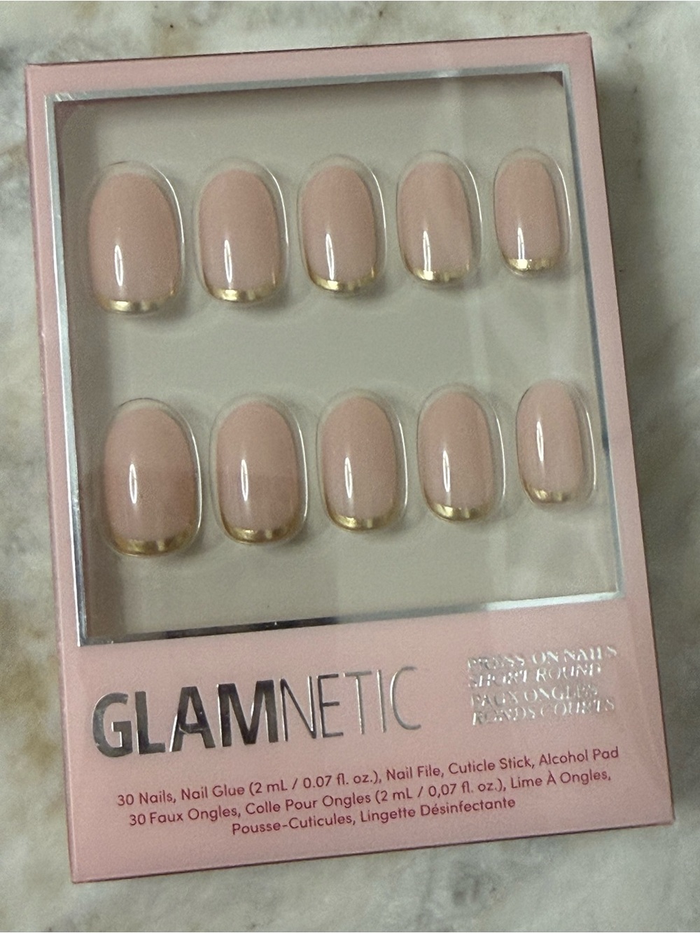 Glamnetic Press-On Nail Set — Pink, Orange Ombre & Neutral Shades - Picture 3 of 6